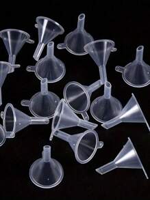 5 件/10 件透明塑料迷你漏斗，适用于实验室瓶、精油、香水、香料、沙漏和粉末 - 精确测量和转移的必备工具 - 無色 - 查看 5