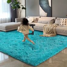 Available In A Variety Of Sizes And Colors Luxury Fluffy Area Rug Modern Shag Rugs For Bedroom Living Room, Super Soft And Comfy Carpet - Turquoise Blue - View 1