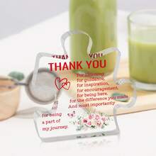 1pc-Thank You Gift For Someone, Transparent Block Puzzle Acrylic Plaque, Special Friendship Gift For Friend, Birthday Gift For Family, Christmas Gift For Colleague, Thank You Gift For Grandparents, To My Love Gift For Parents, Creative Esthetic Gifts For Home Room Office Decoration, Desk Ornament, Memorial Gift, Ideal Delicate Gifts, Art Craft Ornament Gift, Housewarming Gift, Freestanding Acrylic Keepsake Gift, Appreciation Gifts, Desk Decoration Sign/Plaque - Clear - View 9