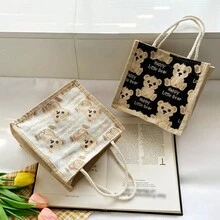 1 Miếng Cái túi Gấu Hoạt hình Lá thư Túi xách tay , Túi ăn trưa , Vải Cái túi , Có thể mang đi Lưu trữ Túi xách tay Cho du lịch , Của phụ nữ Món quà , Bạn , Mẹ , Giáo viên Món quà , Với Ba Màu sắc Đến Chọn , Đến Của bạn Hằng ngày Du lịch Cặp đôi , Sử dụng hàng ngày , Ngày tháng , Sinh nhật , Kỳ nghỉ , Trở lại Trường , Mùa hè , Kỳ nghỉ , bờ biển , Du lịch , Đi làm , Làm Việc  , Sinh viên , Dã ngoại , Cắm trại , , Hằng ngày Lưu trữ - Nhiều màu - Xem 5