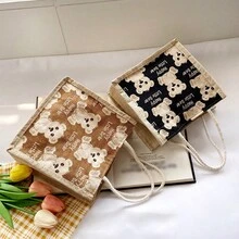 1 Miếng Cái túi Gấu Hoạt hình Lá thư Túi xách tay , Túi ăn trưa , Vải Cái túi , Có thể mang đi Lưu trữ Túi xách tay Cho du lịch , Của phụ nữ Món quà , Bạn , Mẹ , Giáo viên Món quà , Với Ba Màu sắc Đến Chọn , Đến Của bạn Hằng ngày Du lịch Cặp đôi , Sử dụng hàng ngày , Ngày tháng , Sinh nhật , Kỳ nghỉ , Trở lại Trường , Mùa hè , Kỳ nghỉ , bờ biển , Du lịch , Đi làm , Làm Việc  , Sinh viên , Dã ngoại , Cắm trại , , Hằng ngày Lưu trữ - Nhiều màu - Xem 6