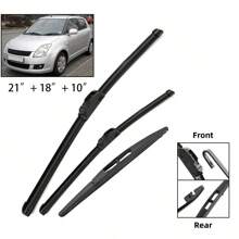 3pcs Front & Rear Car Wiper Blade Kit For Suzuki Swift Hatchback 2004-2010 Windshield Wiper 21"/18"/10" For Both Left And Right-Hand Drive Cars - Black - View 1