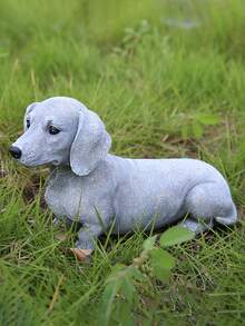 1 Pieza Adorno De Perro Creativo, Figuras De Perros Dachshund Y Harbinger Para Decoración De Jardín En Artesanía De Resina - Multicolor - Ver 7