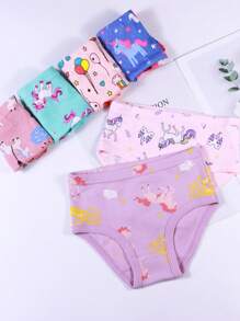 6 Pieces Young Girls Underwear Toddler Briefs Soft Undies