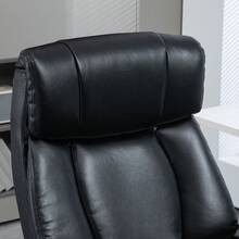 Vinsetto Poltrona da Ufficio Massaggiante e Riscaldata, Sedia Ergonomica con Funzione Dondolo, 2 Punti Massaggio e 8 Programmi, Finta Pelle Nera - nero - Visualizzare 9