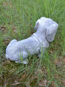 1 Pieza Adorno De Perro Creativo, Figuras De Perros Dachshund Y Harbinger Para Decoración De Jardín En Artesanía De Resina - Multicolor - Ver 3