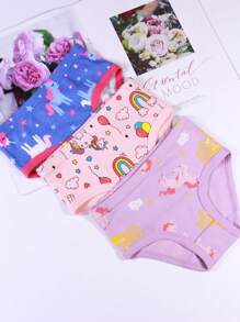 6 Pieces Young Girls Underwear Toddler Briefs Soft Undies