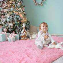 Available In A Variety Of Sizes And Colors Luxury Fluffy Area Rug Modern Shag Rugs For Bedroom Living Room, Super Soft And Comfy Carpet - Màu Hồng baby - Xem 1