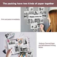 Mini Photo Pocket Printer Portable Ink-Free Thermal 57mm Sticker Trans Paper Wireless BT 200dpi Android IOS Printing Machine Back To School