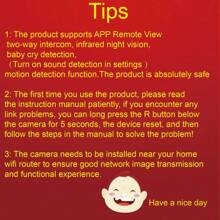 1 Peça Monitor de Sono de Bebê Sem Fio com Visão Noturna, Suporta Conexão WiFi, Sem Bateria Incluída, Requer Cabo USB