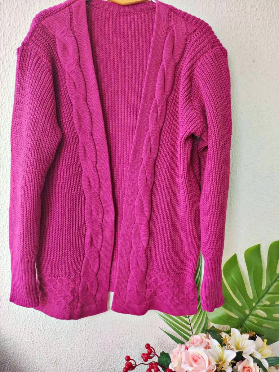 Women Knit Tops - 紫色 - 查看 1