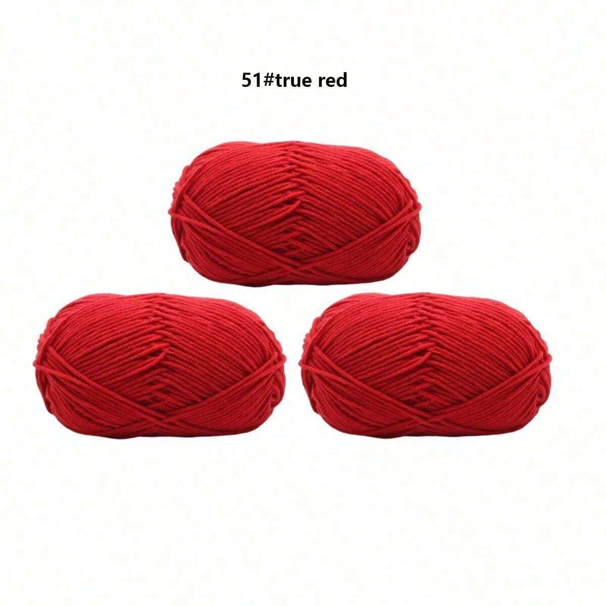 3 Bundles 4Ply Chunky Yarn Ball Crochet Hooks Diy Knitting And Weaving