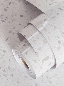 1卷自粘式壁紙,花崗石大理石圖案加厚無痕紙,可揭下貼上,防水住房廚房臥室宿舍壁紙,家具翻新壁紙,美學壁紙 - 白色 - 查看 5