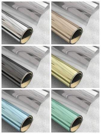 1 Roll One Way Mirror Window Privacy Film Daytime Anti UV Sun Blocking Heat Control Reflective Window Tint For Home Office Living Room