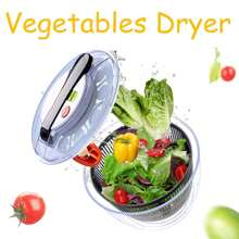 1pc 5L New Vegetables Dryer Salad Spinner Fruits Basket Fruit Wash Clean Basket Storage Drying Machine Useful Kitchen Tools