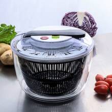 1pc 5L New Vegetables Dryer Salad Spinner Fruits Basket Fruit Wash Clean Basket Storage Drying Machine Useful Kitchen Tools