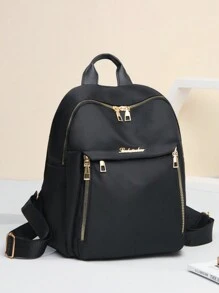 Solid Color Multi-Pocket Backpack, Casual All-Match Middle High School College Students Campus Schoolbag, Vacation Leisure Daypack For Outdoors Travel And Daily Use, Simple Versatile Shoulder Dual-Use Commuting Backpacks & Shoulder Bag School Backpack, School Bag, Backpack For School, Back To School, Big Backpack, Classic Casual, Suitable For Teen Girls Women College Students, Perfect For Back To School, College, Middle School, High School, School Supplies, Back To School Backpack, School Bookbag, Backpack School, Back To School Bags, Large Capacity, Waterproof, Laptop Compartment, Lightweight, Portable, White-Collar Workers, First Day Of School