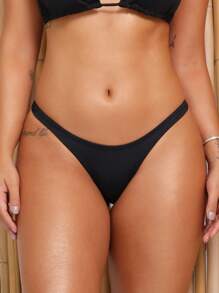 Women Bikini Bottoms - 黑色 - 橙色 - 檸檬綠 - 查看 6