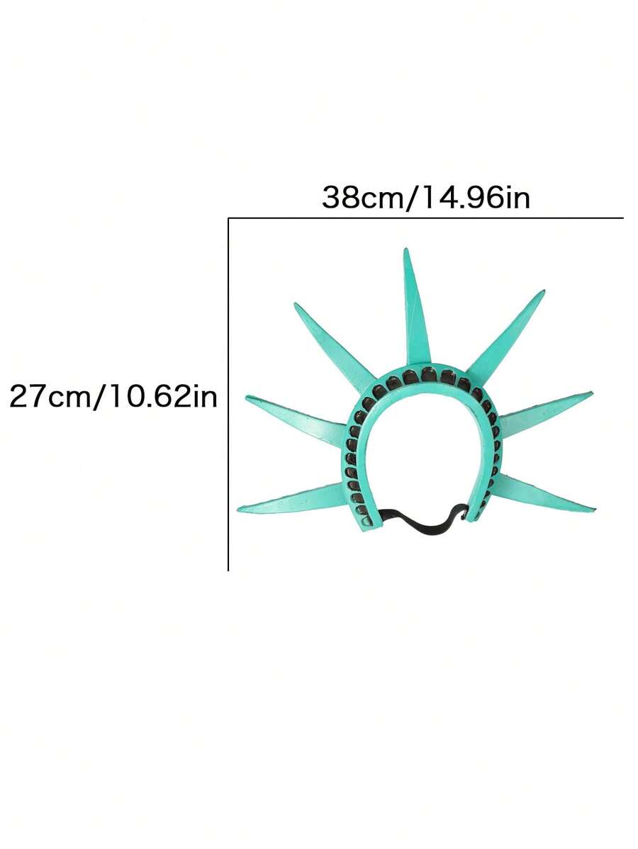Statue Of Liberty Headband With Torch, Pu Material, Party Makeup Dance