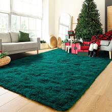 Available In A Variety Of Sizes And Colors Luxury Fluffy Area Rug Modern Shag Rugs For Bedroom Living Room, Super Soft And Comfy Carpet - Emerald Green - View 6