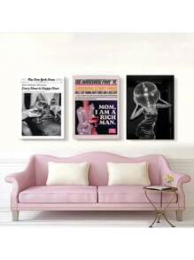 1 Pièce Affiche De Cocktail De Boule De Disco Champagne Cartes Vintage Peinture De Toile De Magazine Photo D'art Mural De Club De Bar De Décoration De Salon Sans Cadre