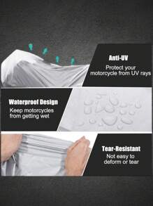 FUNDA PROTECTORA PARA MOTOCICLETA O MOTONETA - Gris - Ver 4