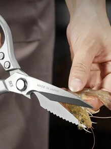 1 Kitchen Scissors, Stainless Steel Multifunctional Food Scissors, Super Sharp Practical Tool For Meat, Fish, Chicken, Pizza, Salad, Barbecue, Bottle Opener Scissors, Holiday Kitchen Scissors