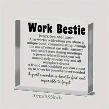 1pc, Office Coworker Leaving Gift Work Colleague Friends At Work Gift Work Bestie Definition Sign For Office Desk Employee Appreciation Gifts Birthday - Transparent - View 3