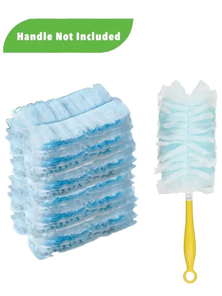 10 Piezas De Recargas Para Cabezal De Cepillo Electrostático Para Eliminación De Polvo Doméstica, Recargas De Cabezales De Cepillo Para Lavandería, Muebles, Coches, Teclados (mango No Incluido), Suministros De Limpieza, Herramienta De Limpieza, Suministros De Navidad - Azul - Añade 11