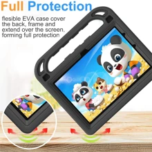 EVA 外壳内置屏幕保护膜，防震手柄支架兼容 Ipad 11th A16 2025/10th/Air M3/Air M2/2nd/3rd/4th/5th/6th/7th/8th/9th/Air2/Air4/Air5 Generation &IPad Mini 1st/2nd/3rd/4th/5th 7.9 英寸 & Galaxy Tab A9/A9+/A8/Tab A 8.4 2020& Fire HD 10/Max 11 2023 & 适用于 TC L Tab 8 Le 2023 & Onn 8.0 2022 & Fire HD 8/HD 8 Plus 2020/2022 - 黑色002 - 查看 4