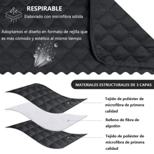 Funda de sofá en forma de L Funda de sofá impermeable, reversible, de fácil instalación, suave al tacto, resistente a las manchas. Perfecto para sala de estar, dormitorio, oficina y otros espacios. Especialmente indicado para lugares con mascotas como gatos y perros. Disponible en una variedad de tamaños. - Gris Claro - Ver 3