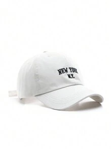 1pc Women's Baseball Cap For Femeal New York Embroidery Sunscreen Top Snapback Sun Hat Sunscreen Sports And Leisure Hat Street