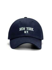 1pc Women's Baseball Cap For Femeal New York Embroidery Sunscreen Top Snapback Sun Hat Sunscreen Sports And Leisure Hat Street