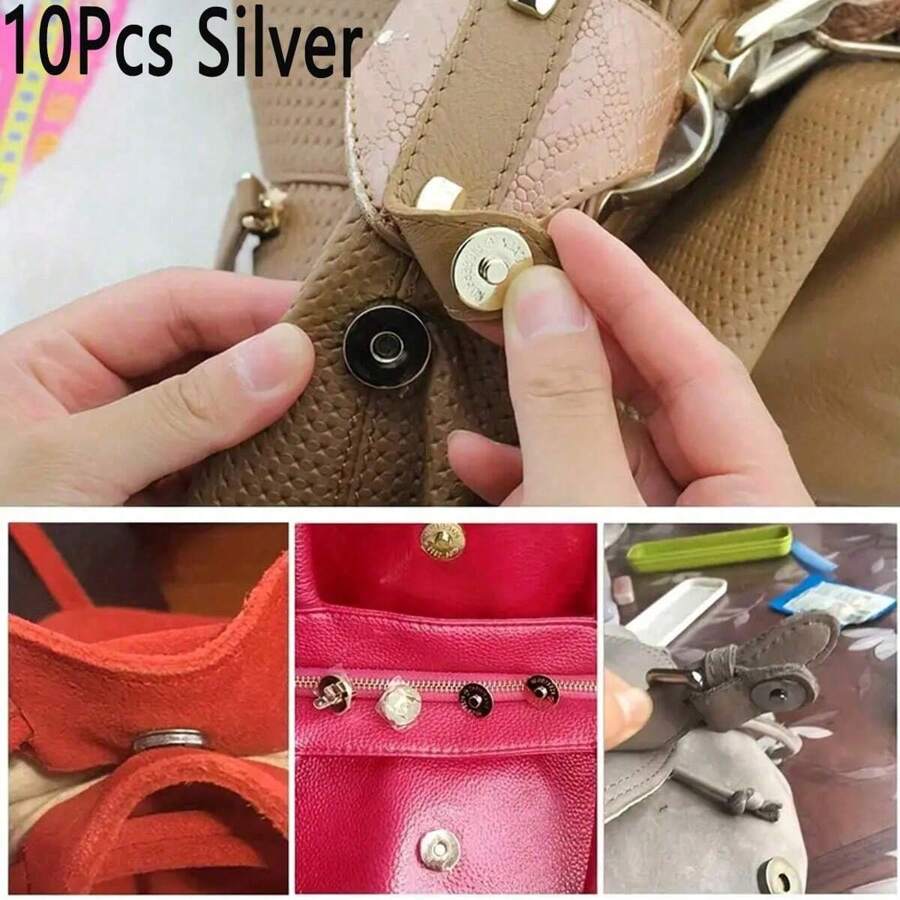 10 Pcs Silver 14mm Button Clasps Snaps Fastener Clasps Craft