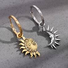 Sun & Moon Drop Earrings