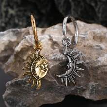Sun & Moon Drop Earrings