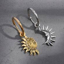 Sun & Moon Drop Earrings