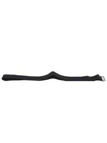 Women No Show Invisible Belt Elastic Stretch Waist Belt With Flat Buckle - Black - View 5