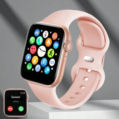 1 件硅胶表带 1.83 英寸触摸屏多功能男女通用电子智能手表，具有各种运动模式、相机控制、社交应用通知、心率和睡眠监测、蓝牙（适用于 Android 和 IOS）