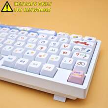 127 Keys XDA Profile Heights PBT Keycaps Animal Party Dye-Sub Legends Colorful Cute Cartoon Animals Design Custom Keycap Set For Gaming Mechanical Keyboard Kit Desktop Computer Laptop Mechanical Keyboard Accessories Keyboards Caps (Only Keycaps) - Color - View 8