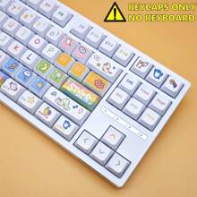 127 Keys XDA Profile Heights PBT Keycaps Animal Party Dye-Sub Legends Colorful Cute Cartoon Animals Design Custom Keycap Set For Gaming Mechanical Keyboard Kit Desktop Computer Laptop Mechanical Keyboard Accessories Keyboards Caps (Only Keycaps) - Color - View 7