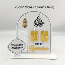 1 bộ Acrylic Gương Đồ trang trí Đối với , Lịch đếm ngược , Lễ hội Buổi tiệc Trang trí máy tính để bàn - trắng - Xem 5