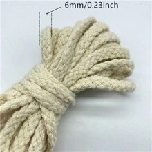 1 pieza 5 yardas 6mm Cuerda decorativa trenzada retorcida, cuerda para decoración textil artesanal del hogar - Estilo de selección - Ver 2