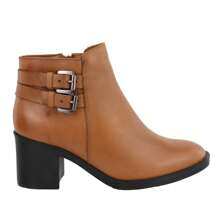 Women Ankle Boots & Booties - 駝色 - 查看 2