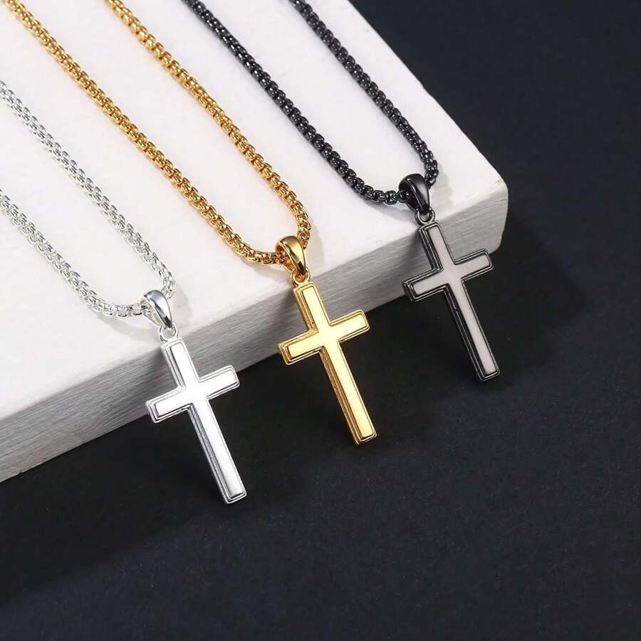 Cross Necklace For Men, Mens Cross Necklaces Black Cross Necklace Cross