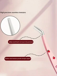 1 Pc Lash Tweezers Eyelash Extension Tweezers, Stainless Steel Straight Tip Tweezers Curved Tip Tweezers Individual Volume Eyelash Tweezers Isolation Tweezers False Lash Application Tools