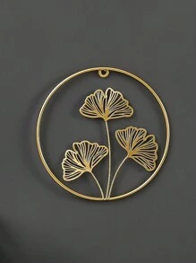 1pc Wrought Iron Wall Decoration, Living Room TV Background Decorative Wall Hanging, Modern Living Room Decoration Iron Leaf Wall Decoration, Sofa Wall Entrance Room Pendant Best Gifts - Gold - View 11