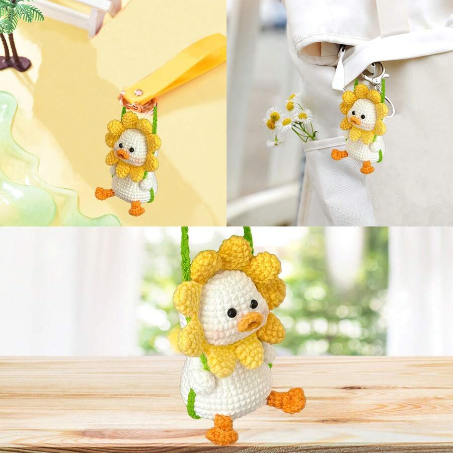 Sunflower Duck With Swing Crochet Kit With StepByStep Video Tutorials