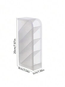 Slant Plug Multi-Functional Plastic Office Storage Desktop Organization Pen Holder Rectangular Can Stand Standing Pencil Holder - Blue - View 7