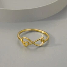 1 pieza Anillo con símbolo del infinito, cruz, corazón, joyería minimalista y significativa - infinito - Ver 6
